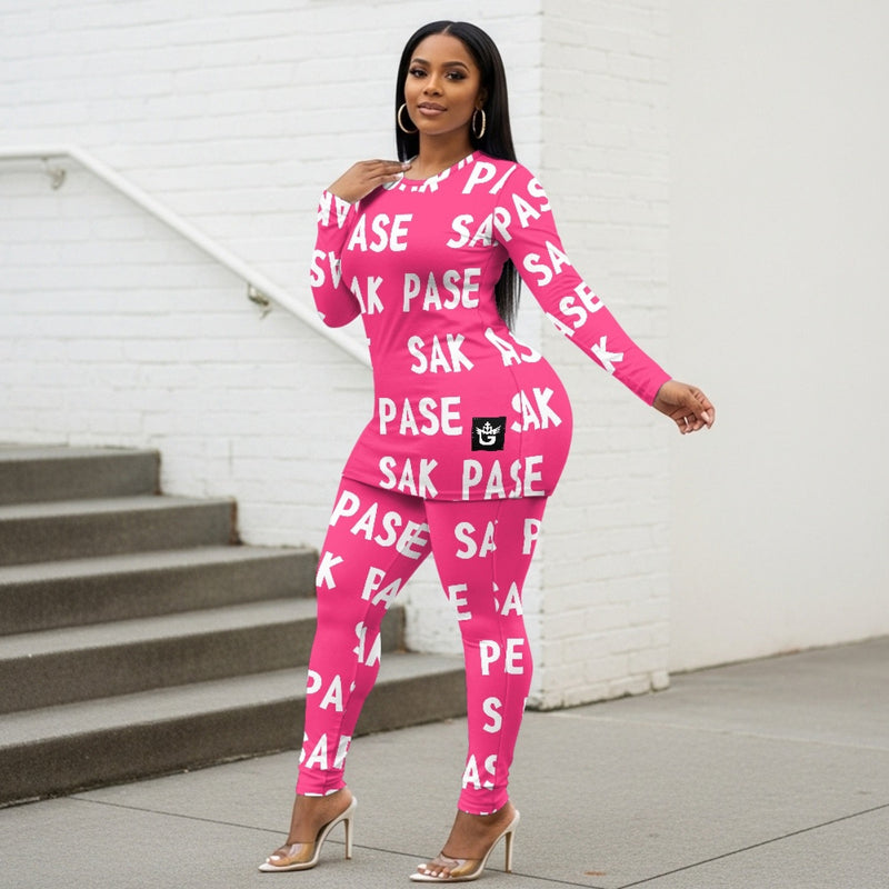 TMMG HAITI PINK SAK PASE YOGA SUIT