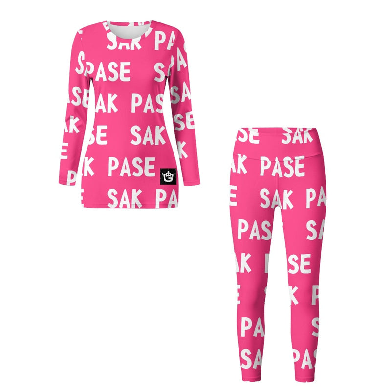 TMMG HAITI PINK SAK PASE YOGA SUIT