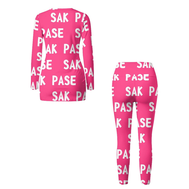 TMMG HAITI PINK SAK PASE YOGA SUIT