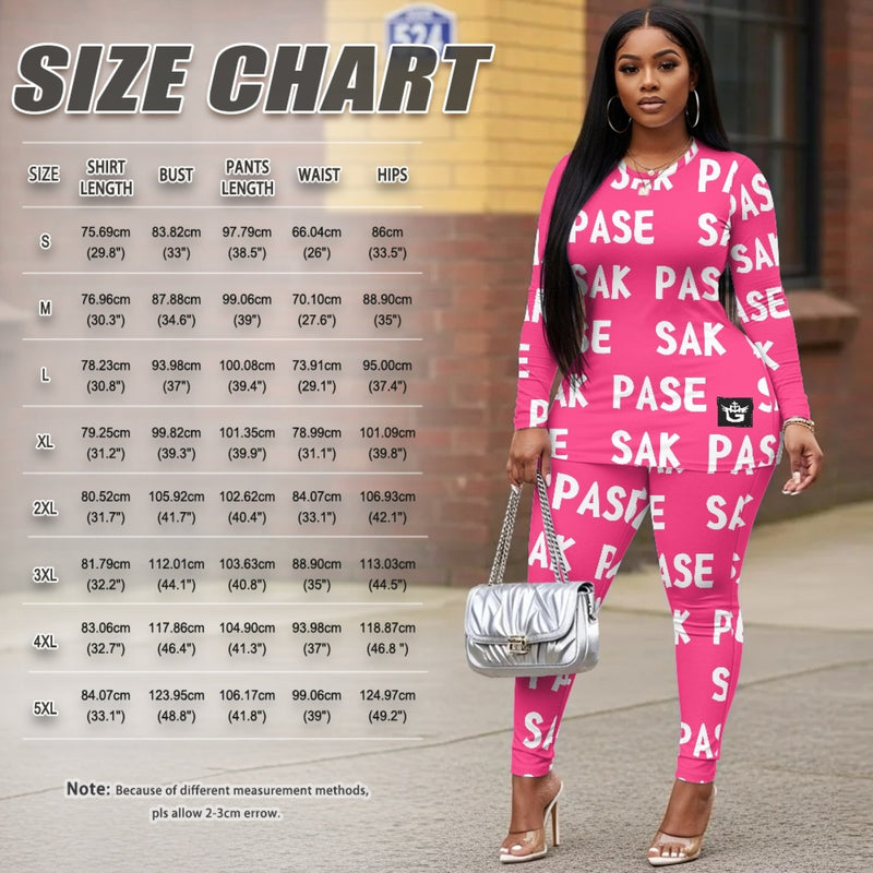 TMMG HAITI PINK SAK PASE YOGA SUIT