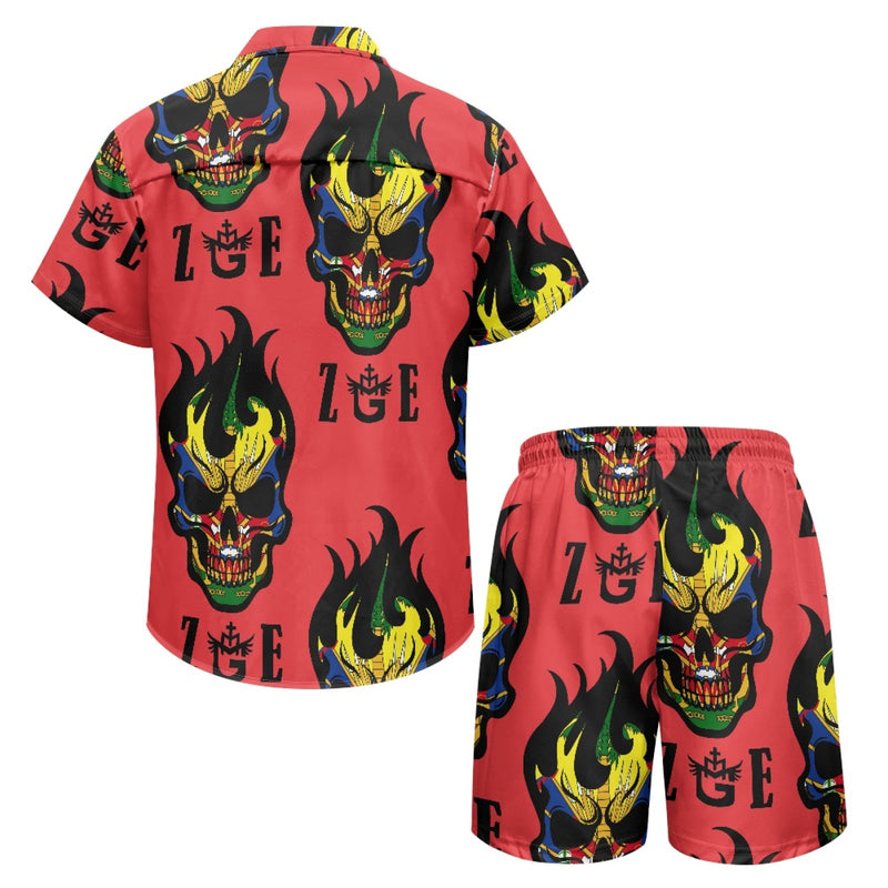 TMMG HAITI RED ZOE ON FIRE CABANA SET