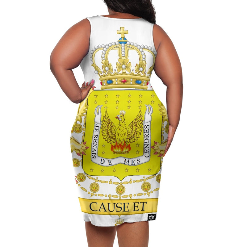 TMMG HAITI ROYAL Women's sleeveless plus size dress