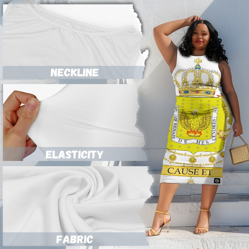 TMMG HAITI ROYAL Women's sleeveless plus size dress