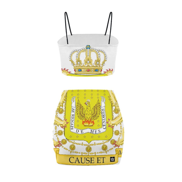 TMMG HAITI ROYAL TOP SKIRT SUIT