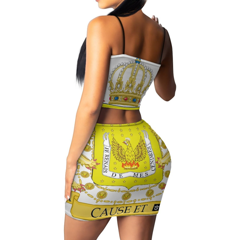 TMMG HAITI ROYAL TOP SKIRT SUIT
