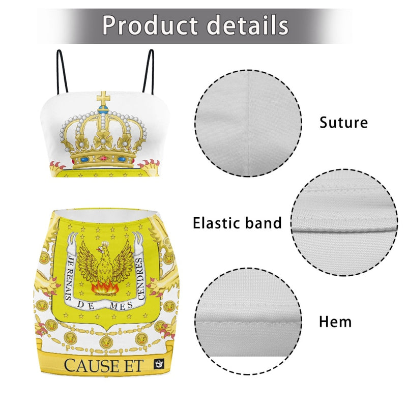TMMG HAITI ROYAL TOP SKIRT SUIT