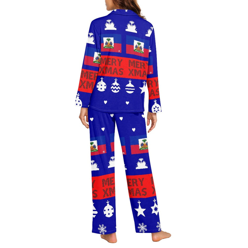 TMMG HAITI WOMEN'S BLUE XMAS PAJAMA SET