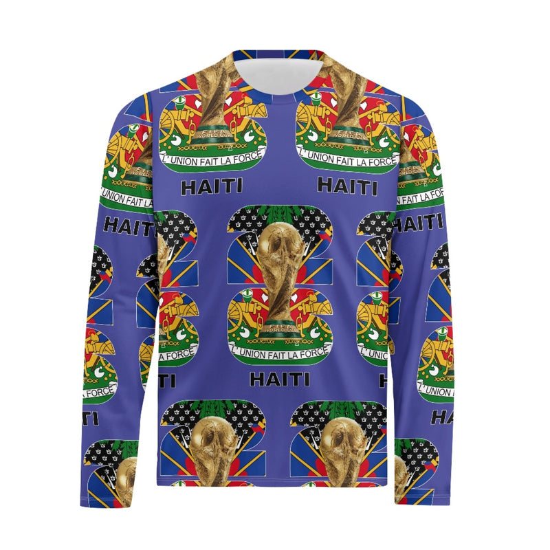 TMMG HAITI WORLD CUP 2026 BLUE ALL OVER LONG SLEEVE T-SHIRT