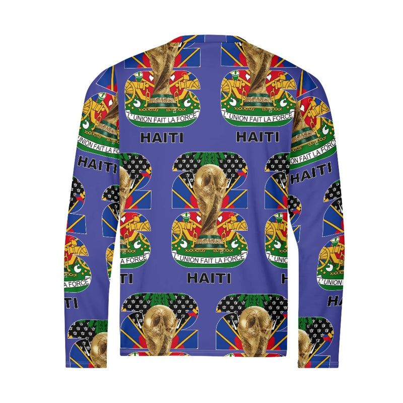 TMMG HAITI WORLD CUP 2026 BLUE ALL OVER LONG SLEEVE T-SHIRT