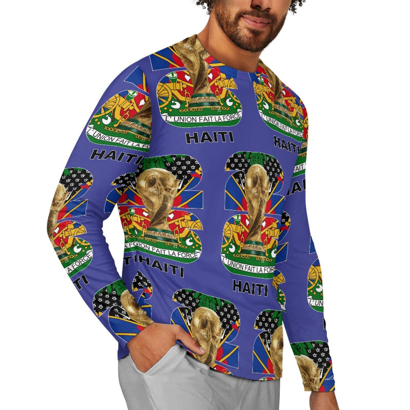 TMMG HAITI WORLD CUP 2026 BLUE ALL OVER LONG SLEEVE T-SHIRT