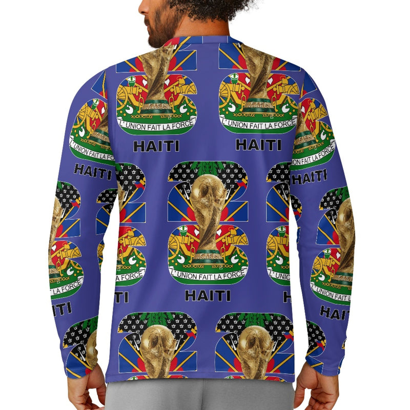 TMMG HAITI WORLD CUP 2026 BLUE ALL OVER LONG SLEEVE T-SHIRT