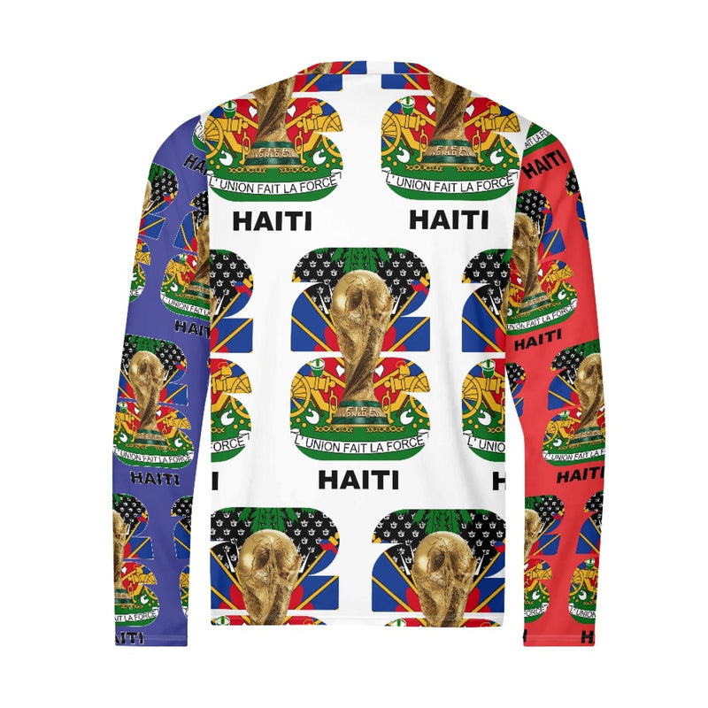 TMMG HAITI WORLD CUP 2026 BLUE AND RED ALL-OVER LONG SLEEVE T-SHIRT