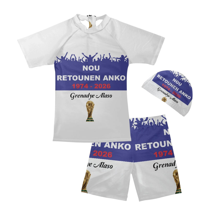TMMG HAITI WORLD CUP 2026 BOYS 3 PIECE SWIMSUIT