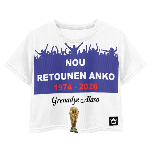 TMMG HAITI WORLD CUP 2026 NOU RETOUNEN ANKO CROP TOP