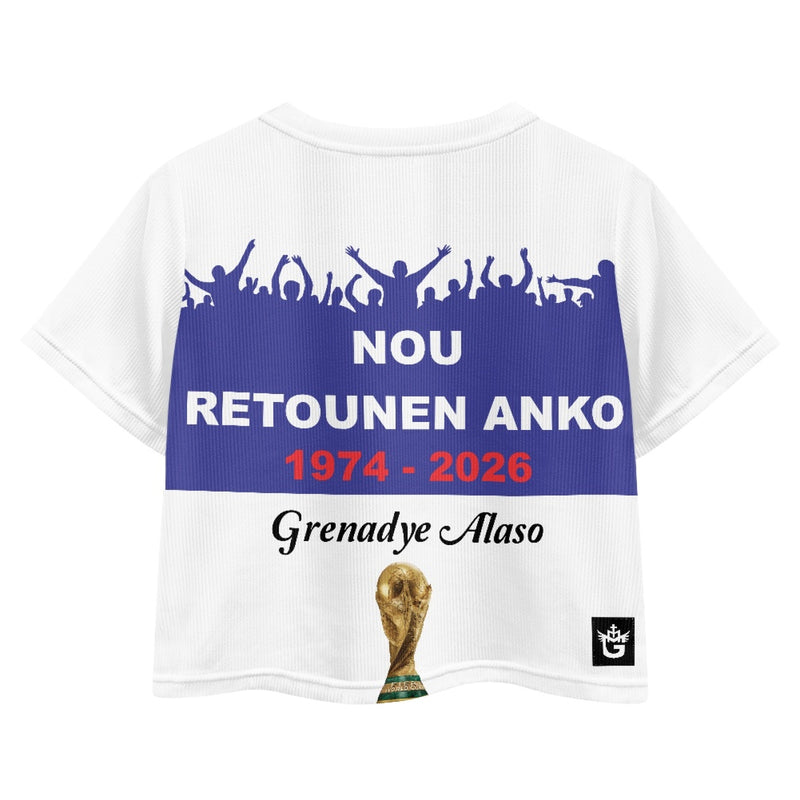 TMMG HAITI WORLD CUP 2026 NOU RETOUNEN ANKO CROP TOP
