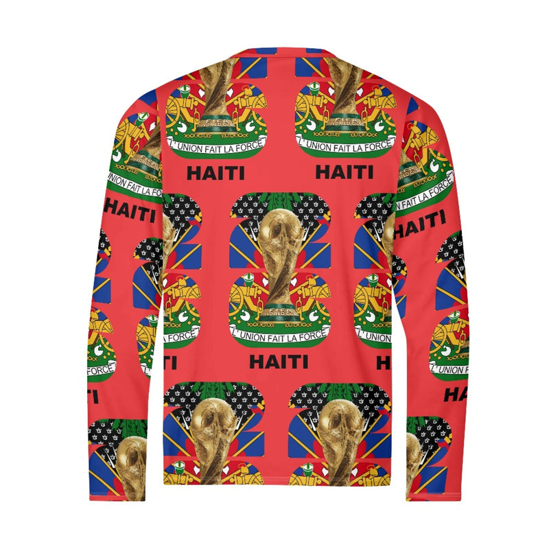 TMMG HAITI WORLD CUP 2026 RED ALL-OVER LONG SLEEVE T-SHIRT