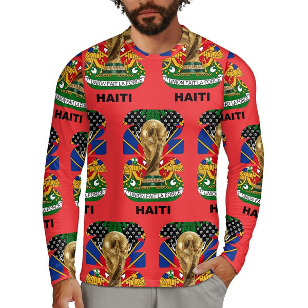 TMMG HAITI WORLD CUP 2026 RED ALL-OVER LONG SLEEVE T-SHIRT
