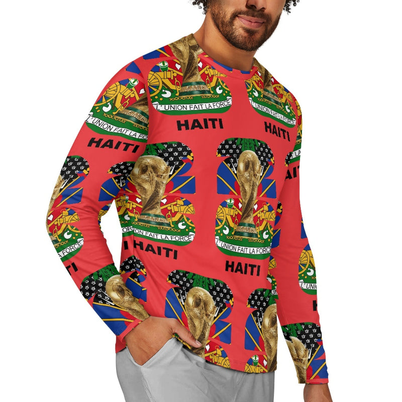 TMMG HAITI WORLD CUP 2026 RED ALL-OVER LONG SLEEVE T-SHIRT
