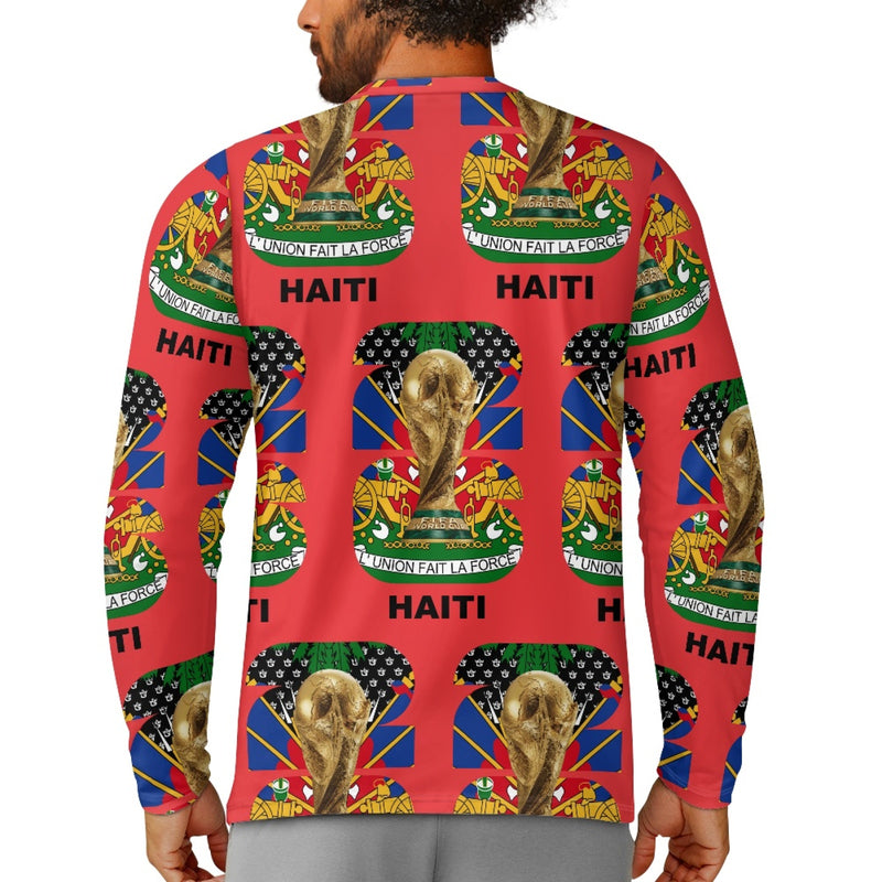 TMMG HAITI WORLD CUP 2026 RED ALL-OVER LONG SLEEVE T-SHIRT