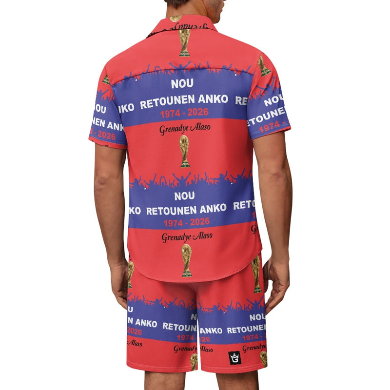 TMMG HAITI WORLD CUP 2026 RED AND BLUE NOU RETOUNEN ANKO CABANA SET