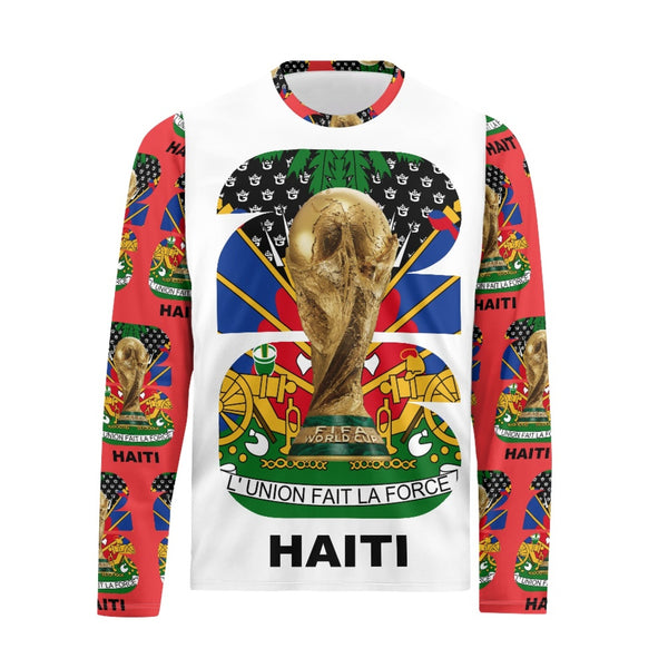 TMMG HAITI WORLD CUP 2026 RED SLEEVES ALL OVER LONG SLEEVE T-SHIRT