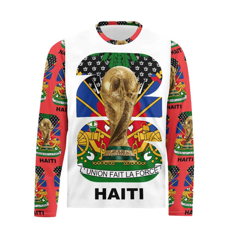 TMMG HAITI WORLD CUP 2026 RED SLEEVES ALL OVER LONG SLEEVE T-SHIRT