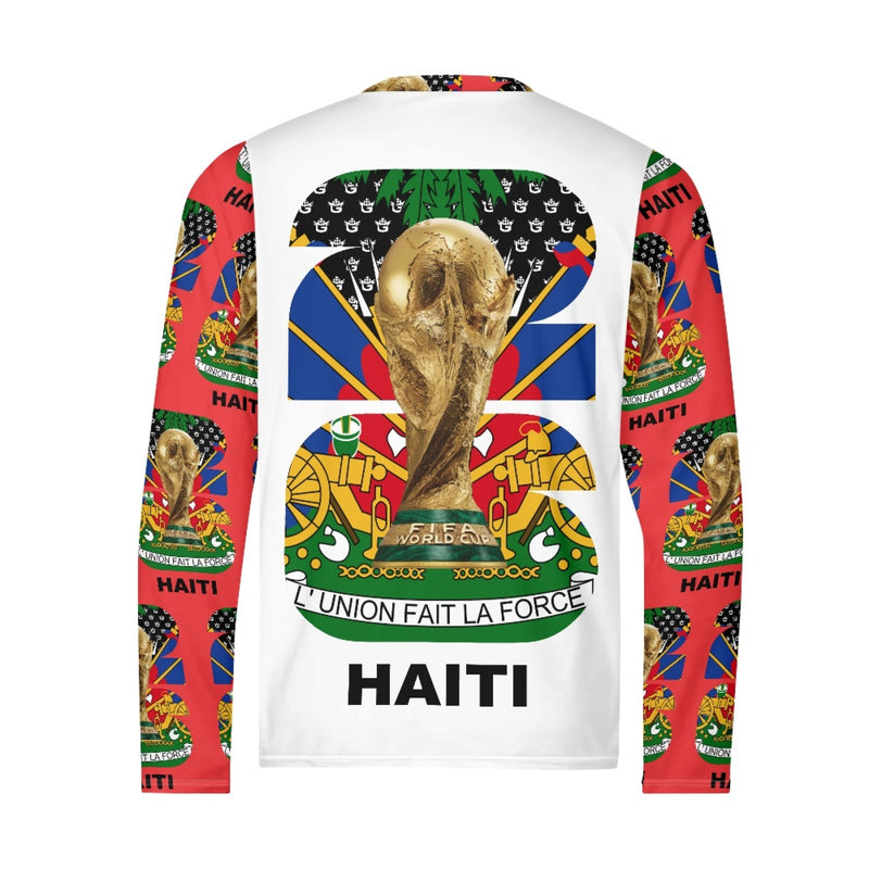 TMMG HAITI WORLD CUP 2026 RED SLEEVES ALL OVER LONG SLEEVE T-SHIRT