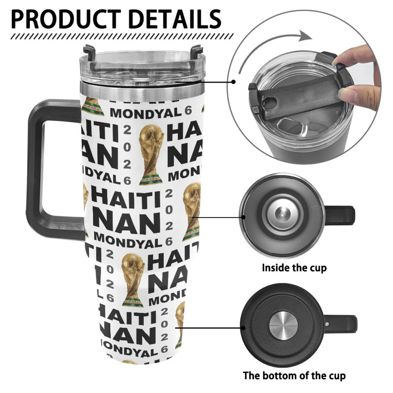 TMMG HAITI WORLD CUP 2026 40ozTumbler with Handle