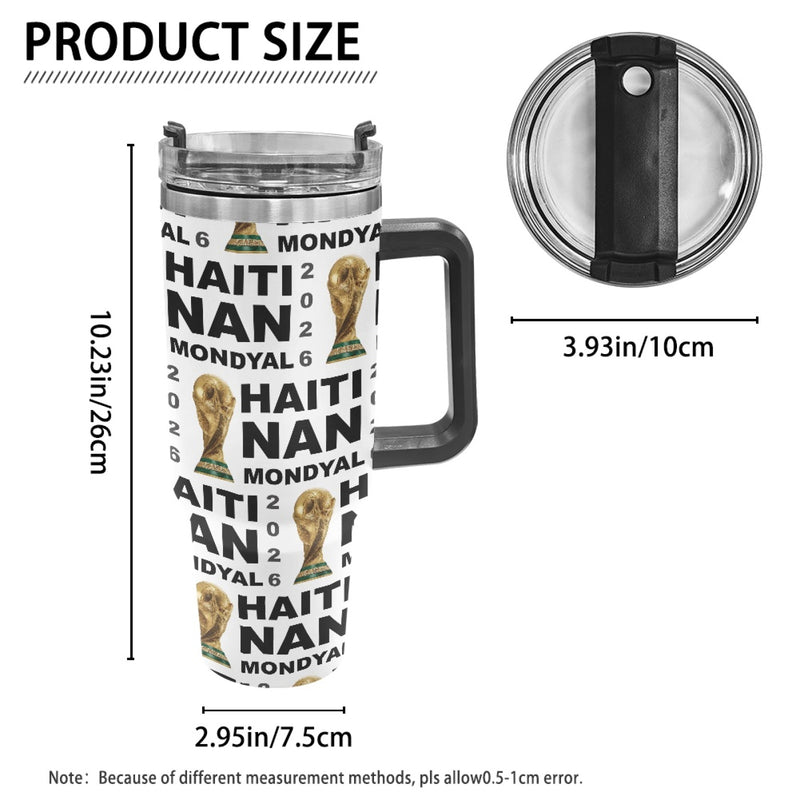 TMMG HAITI WORLD CUP 2026 40ozTumbler with Handle