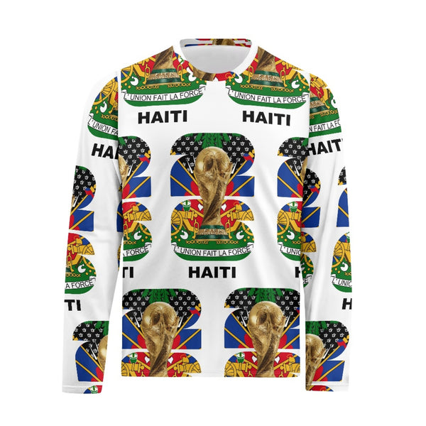 TMMG HAITI WORLD CUP 2026 WHITE ALL OVER LONG SLEEVE T-SHIRT