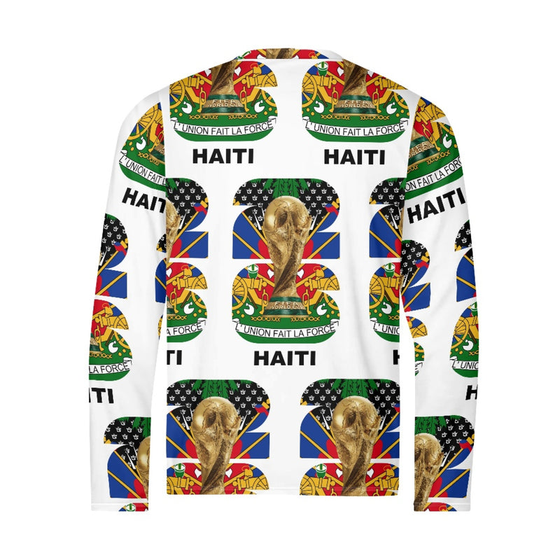 TMMG HAITI WORLD CUP 2026 WHITE ALL OVER LONG SLEEVE T-SHIRT