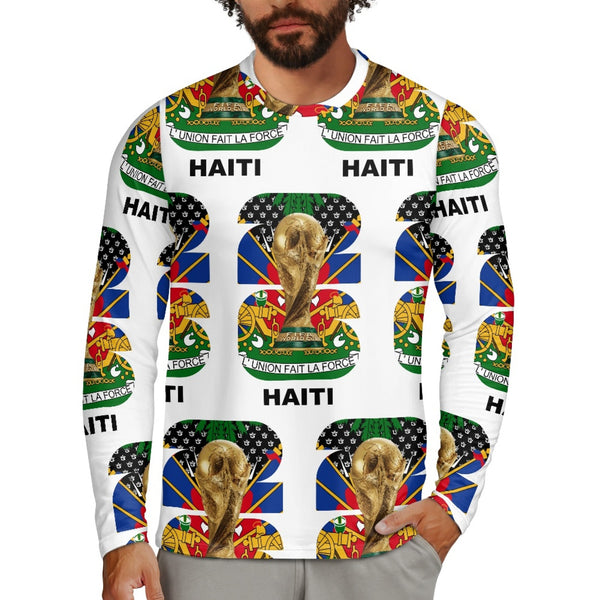 TMMG HAITI WORLD CUP 2026 WHITE ALL OVER LONG SLEEVE T-SHIRT