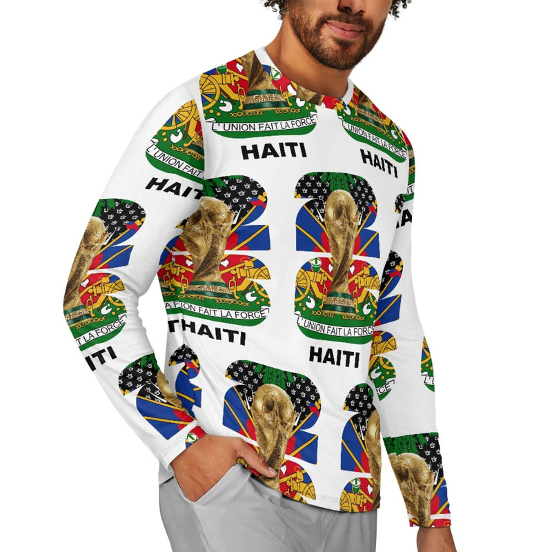 TMMG HAITI WORLD CUP 2026 WHITE ALL OVER LONG SLEEVE T-SHIRT
