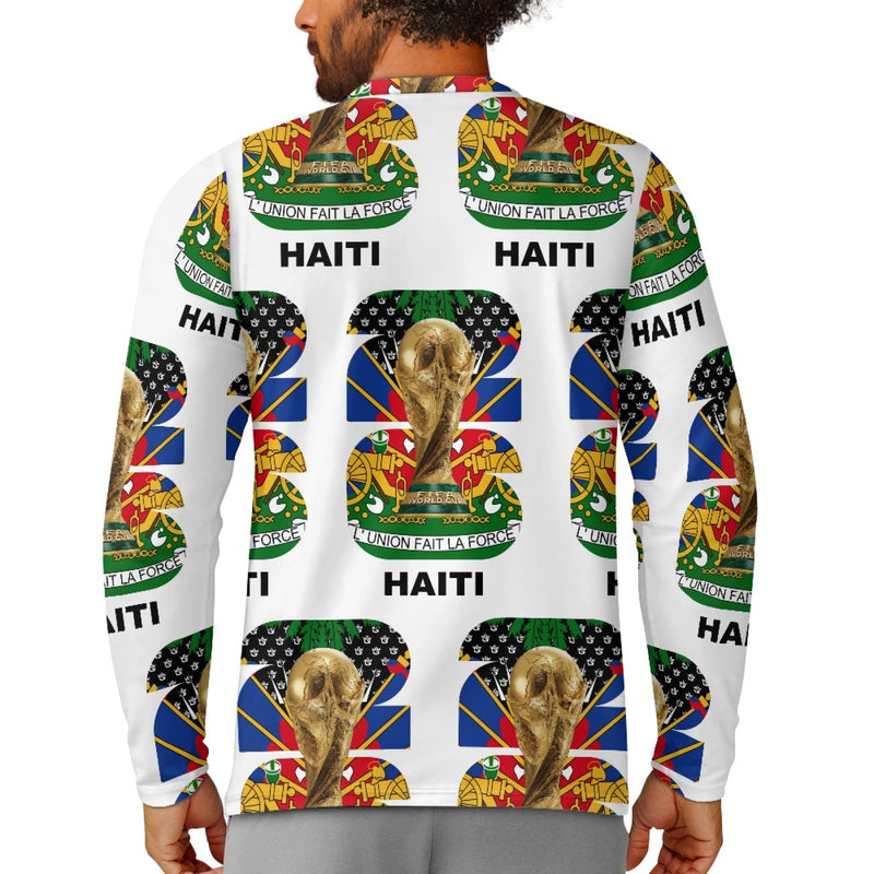TMMG HAITI WORLD CUP 2026 WHITE ALL OVER LONG SLEEVE T-SHIRT