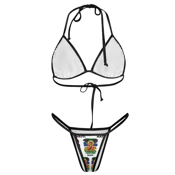 TMMG HAITI WORLD CUP 2026 Women's Triangle Bikini with Thong Bottom