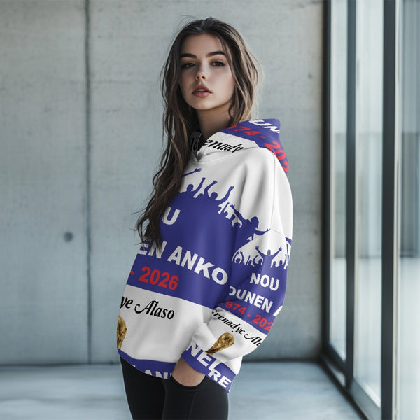 TMMG HAITI WORLD CUP 2026 Women's loose pullover hoodie