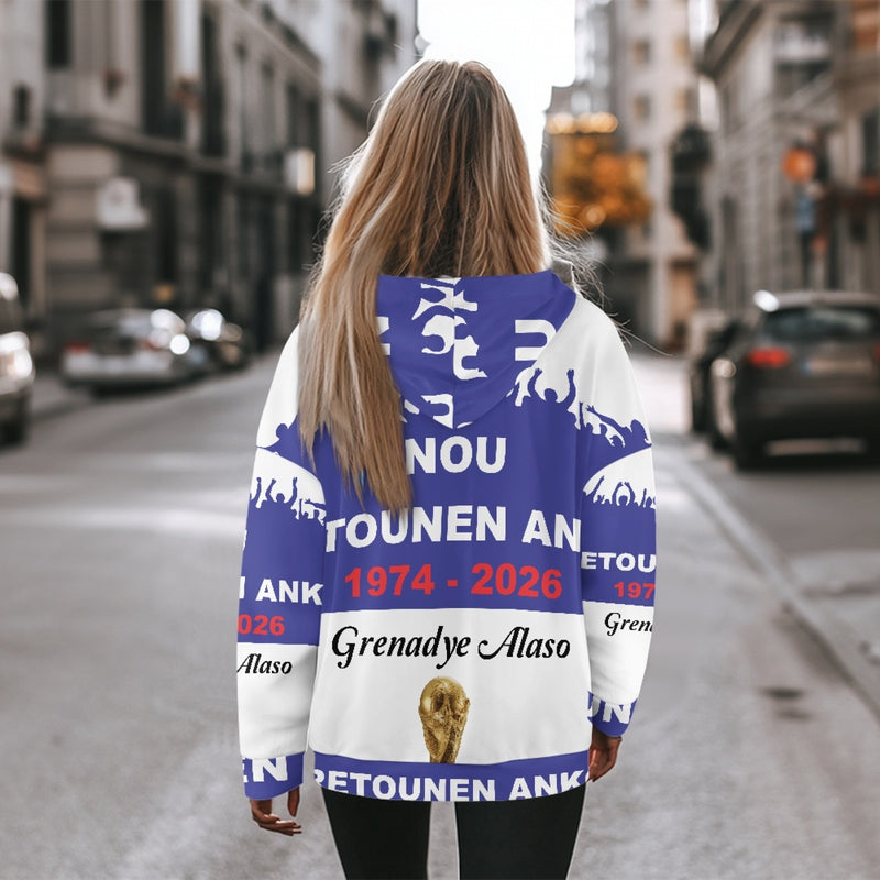 TMMG HAITI WORLD CUP 2026 Women's loose pullover hoodie