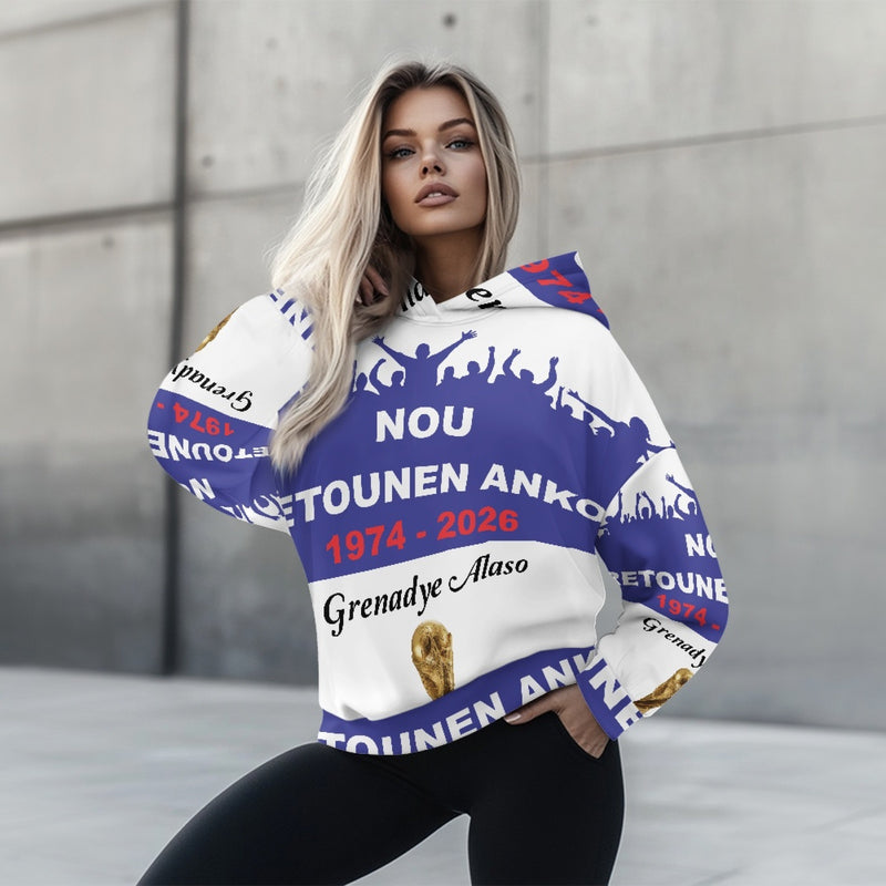 TMMG HAITI WORLD CUP 2026 Women's loose pullover hoodie