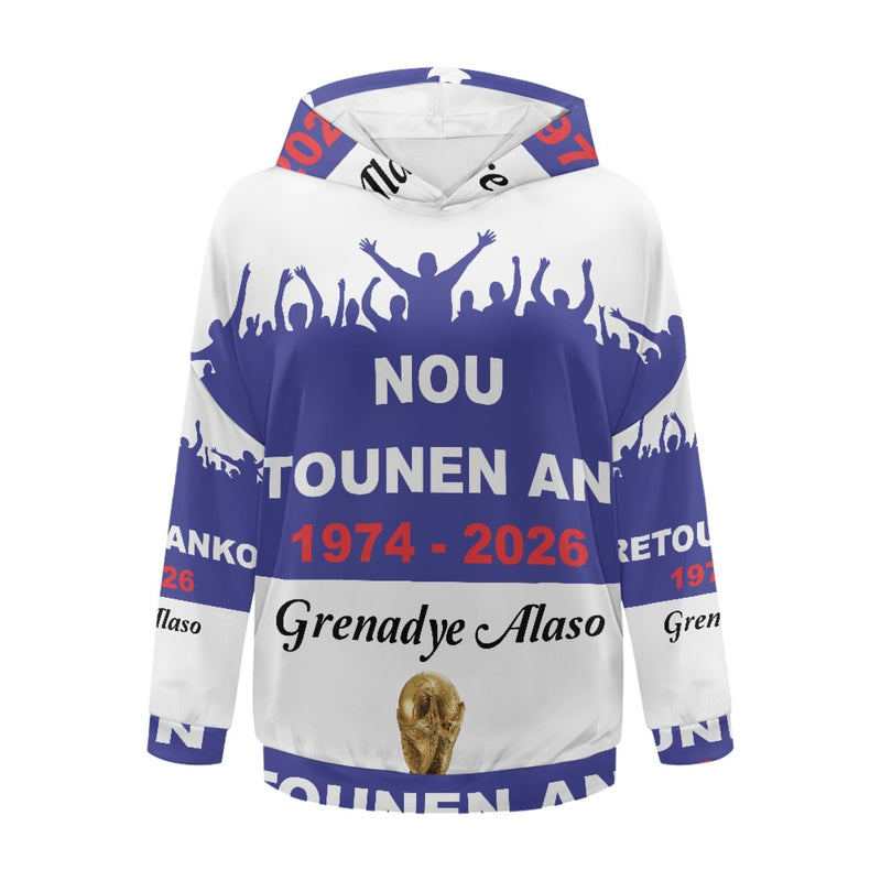 TMMG HAITI WORLD CUP 2026 Women's loose pullover hoodie