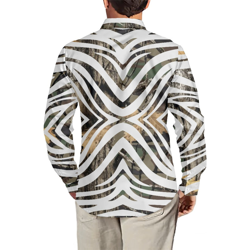 TMMG FOREST ZEBRA PRINT DRESS SHIRT
