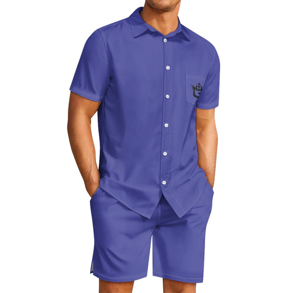 TMMG LOGO PLAIN BLUE CABANA MEN SET