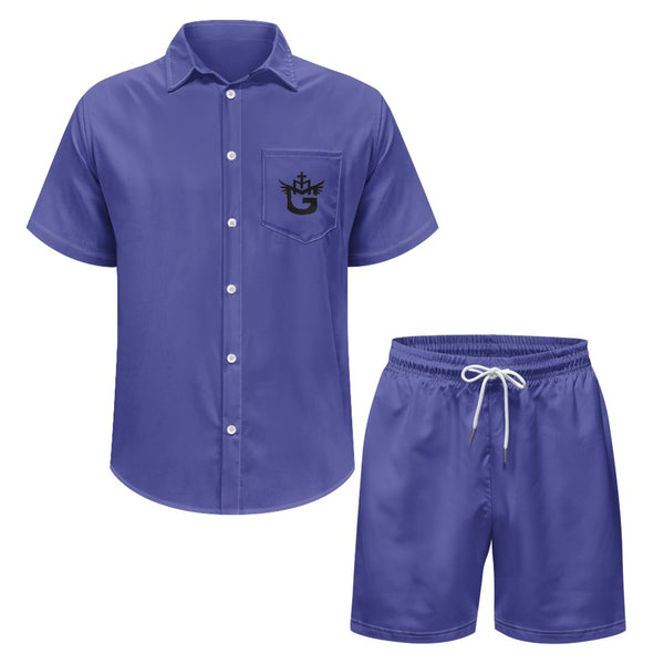 TMMG LOGO PLAIN BLUE CABANA MEN SET