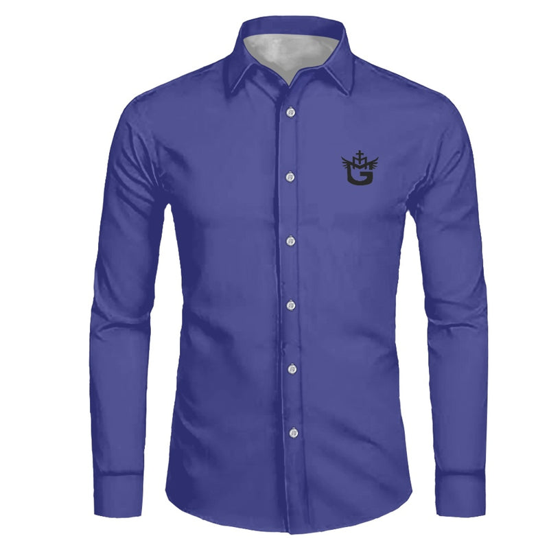 TMMG LOGO PLAIN BLUE DRESS SHIRT