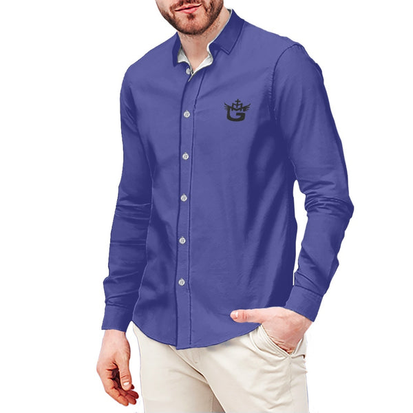 TMMG LOGO PLAIN BLUE DRESS SHIRT