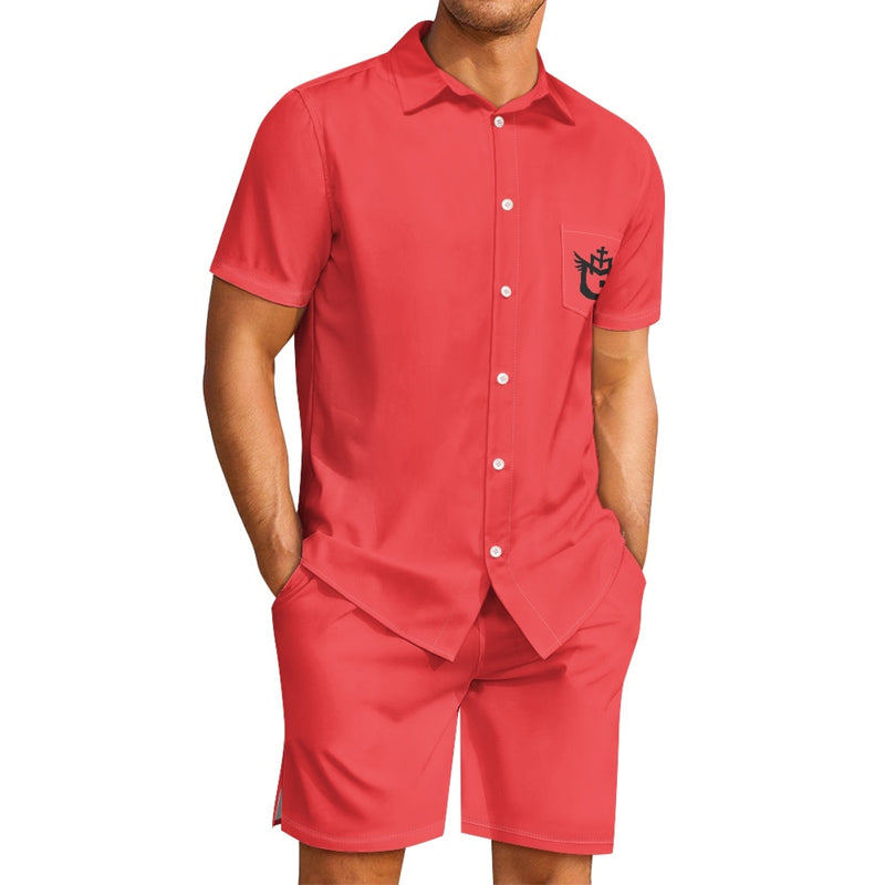 TMMG LOGO RED PLAIN CABANA SET