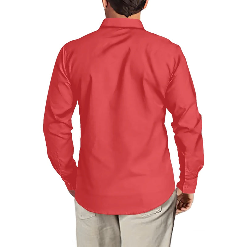 TMMG LOGO RED PLAIN DRESS SHIRT