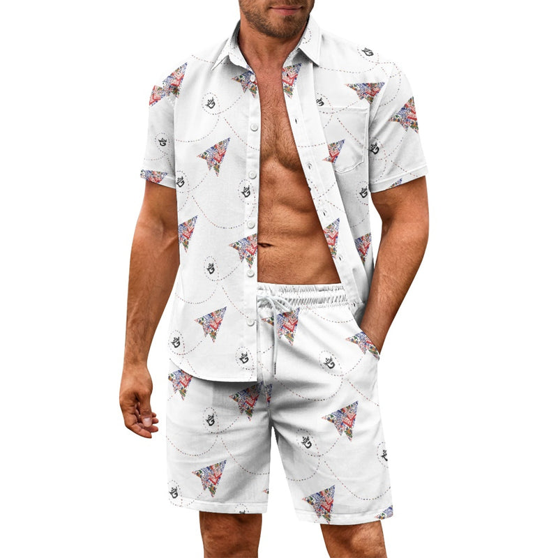 TMMG HAITI HAITIAN FLAG BANDANA PAPER PLANE MENS CABANA SET