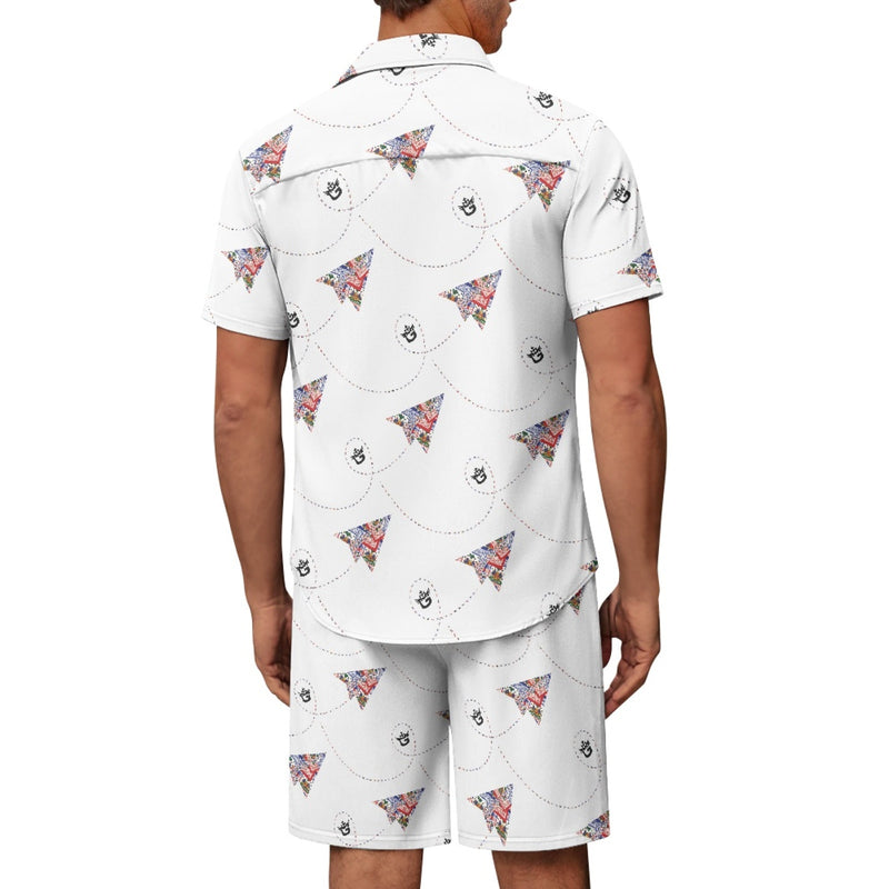 TMMG HAITI HAITIAN FLAG BANDANA PAPER PLANE MENS CABANA SET