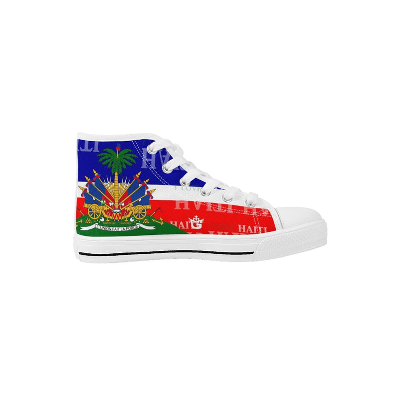 TMMG Haiti Haitian Flag Kids High Top Shoes