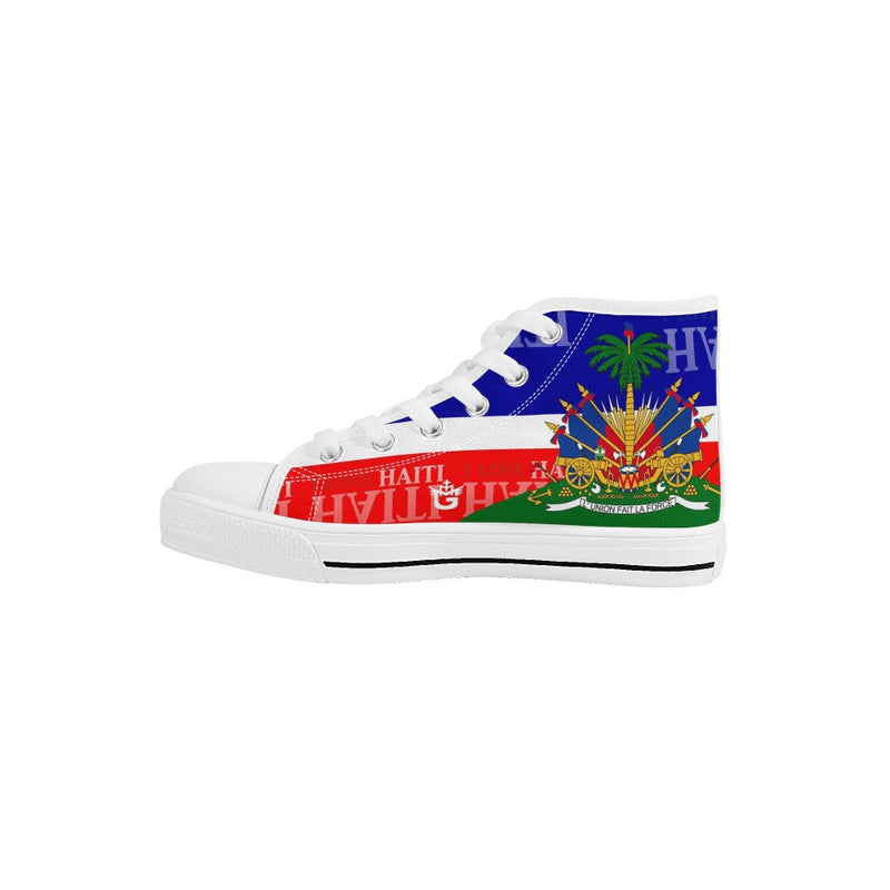 TMMG Haiti Haitian Flag Kids High Top Shoes